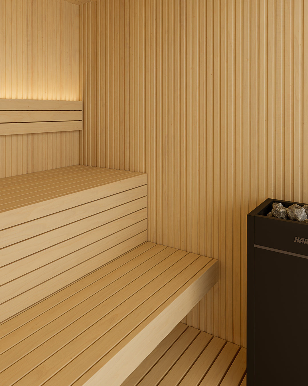 Auroom Libera Glass Aspen -  3 Person Traditional Sauna