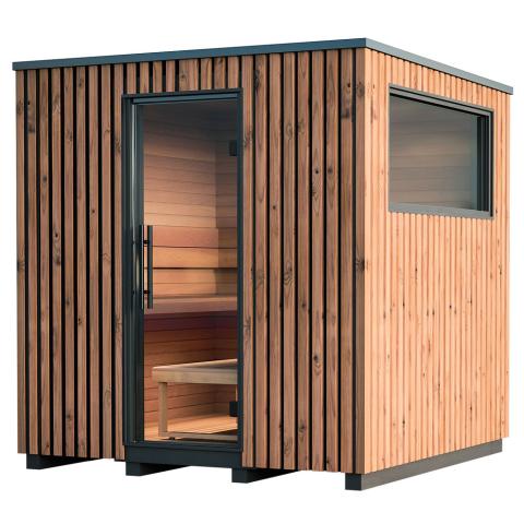 Auroom Garda Outdoor Home Sauna-Sauna-Auroom-Side Window-Thermopine C7-Nordica Sauna