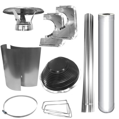 Harvia Chimney &amp; Assembly Kit - Stainless Steel-Sauna Heater Accessories-Harvia-