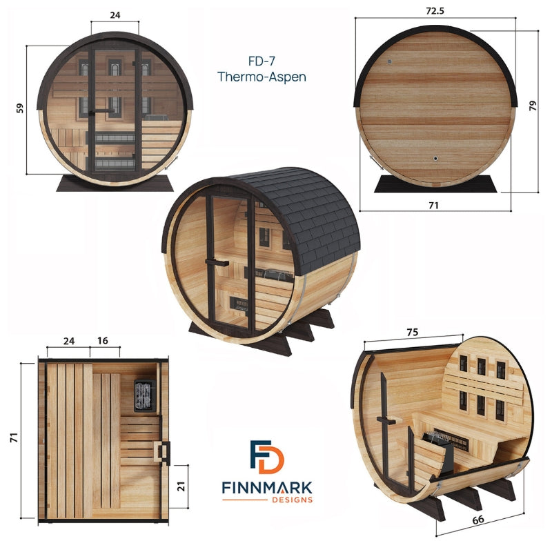 Finnmark FD-7 Infrared Barrel Sauna