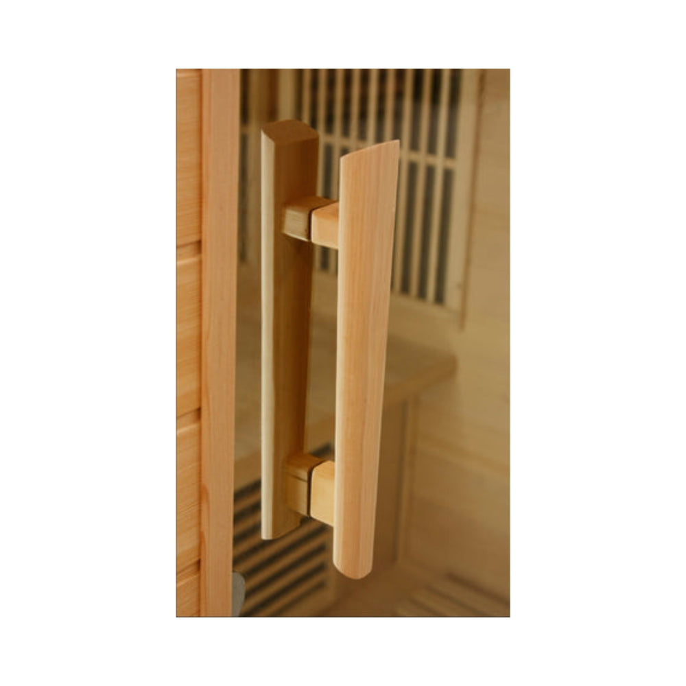 Golden Designs Maxxus "Seattle" 2-Person Near Zero EMF FAR Infrared Carbon Sauna with Canadian Hemlock | MX-J206-01-ZF