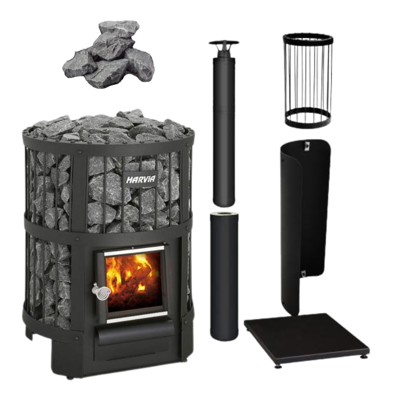 Harvia Legend 150 16kW Sauna Stove Package with Chimney