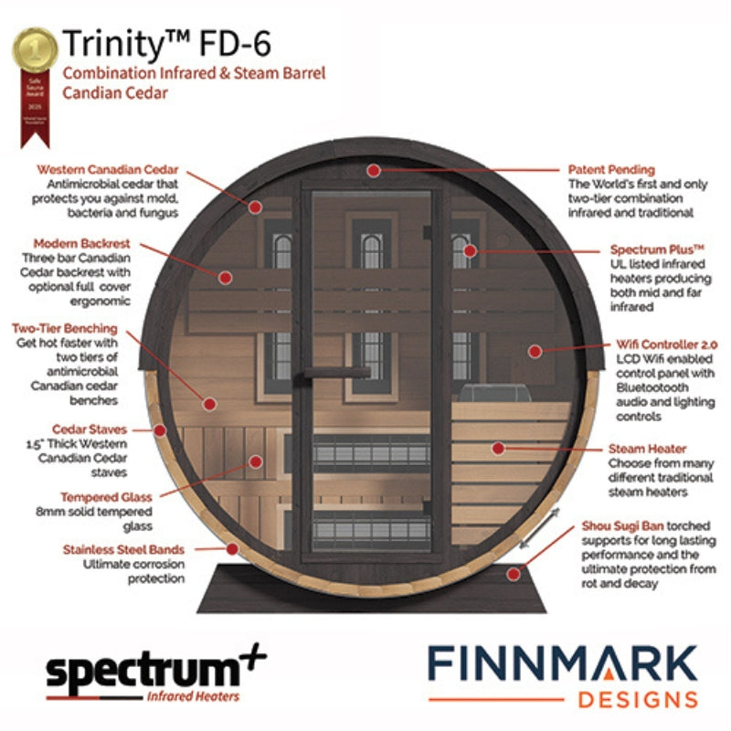 Finnmark FD-6 Infrared Barrel Sauna