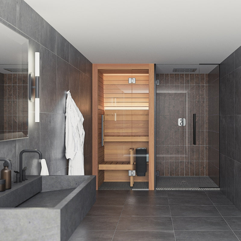 Auroom Cala Glass Mini Sauna (Thermo-Aspen)