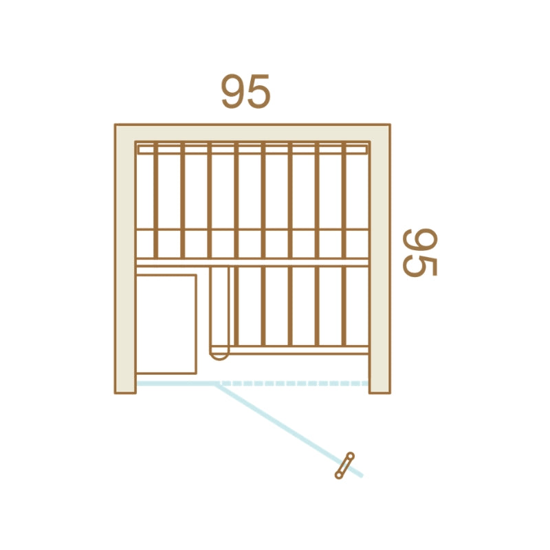 Auroom Cala Glass Mini Sauna (Thermo-Aspen)