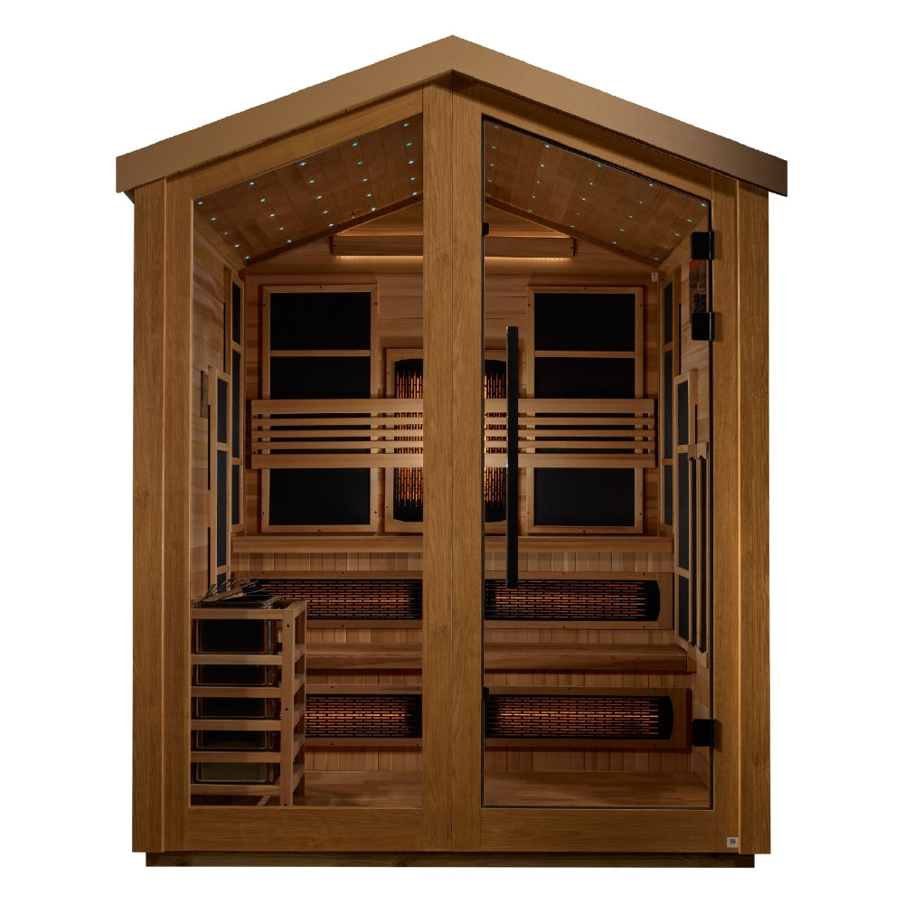 Golden Designs "Kaskinen" 6-Person Full Spectrum PureTech™ Hybrid Outdoor Sauna
