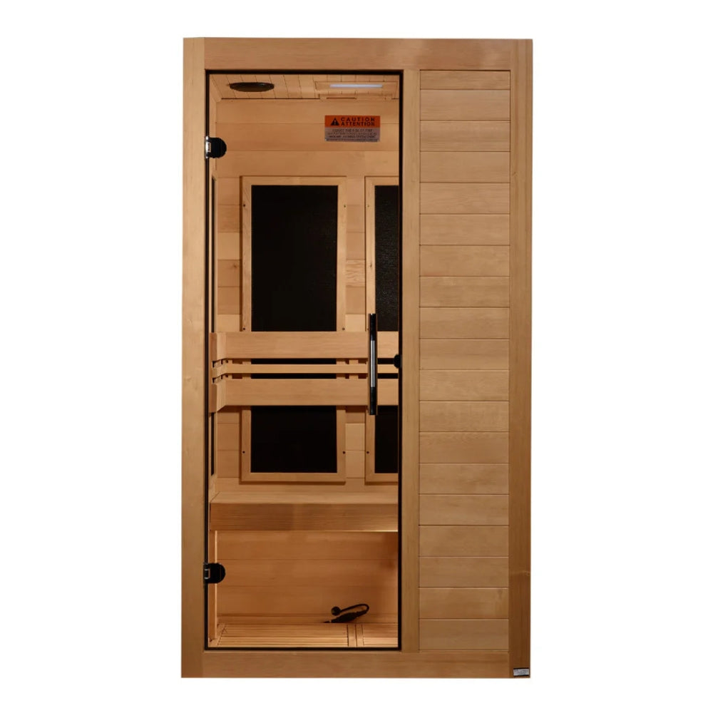 Golden Designs Veneto Elite 1-2 Person Ultra Low EMF FAR Infrared Sauna with Canadian Hemlock