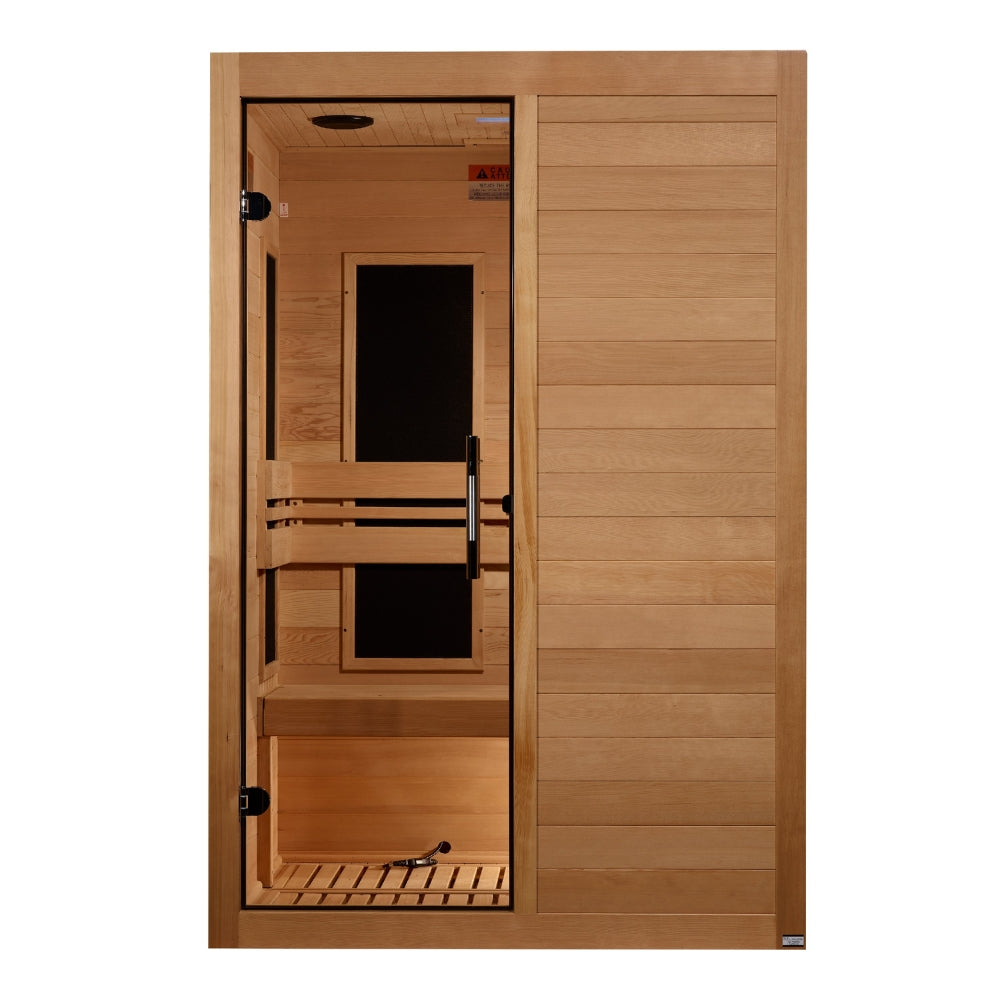 Golden Designs Maxxus S-Line 2-Person Low EMF FAR Infrared Sauna with Canadian Hemlock