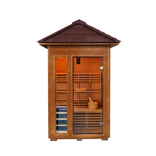 Sunray Bristow 2-Person Outdoor Traditional Sauna with Window-Sauna-Sunray-Nordica Sauna