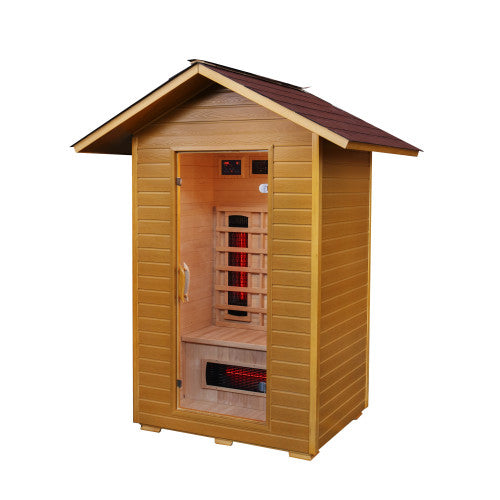 Sunray Burlington 2 Person Outdoor Sauna w/Ceramic Heaters