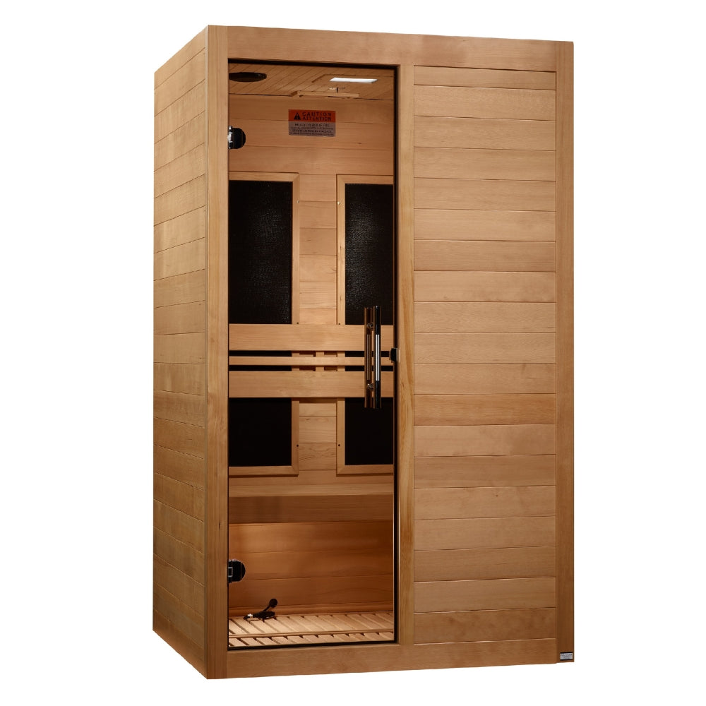 Golden Designs Maxxus S-Line 2-Person Low EMF FAR Infrared Sauna with Canadian Hemlock