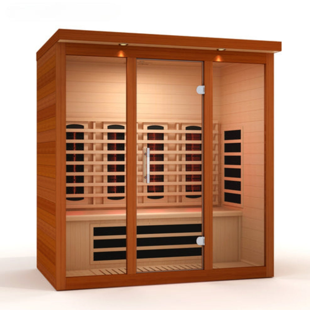 Golden Designs Vila Grande 4-Person Full Spectrum Near Zero EMF FAR Infrared Sauna with Canadian Hemlock