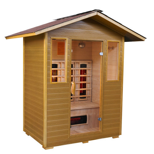 Sunray Grandby 3 Person Outdoor Sauna w/Ceramic Heater