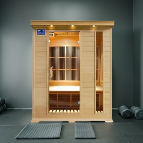 Sunray Aspen 3-Person Hemlock Sauna with Carbon Heaters