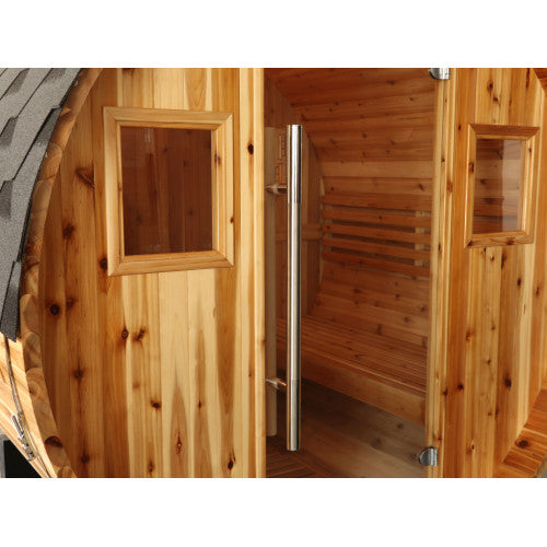 Sunray Aurora 2-4 Person Traditional Barrel Sauna with 6kW Harvia Heater