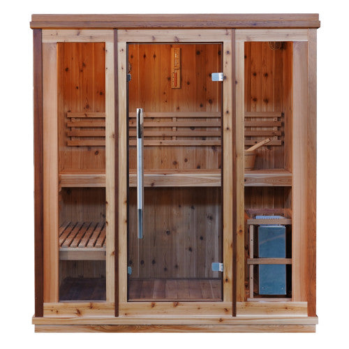 Sunray Hampton 3-Person Indoor Traditional Sauna with 4.5kW Harvia Heater