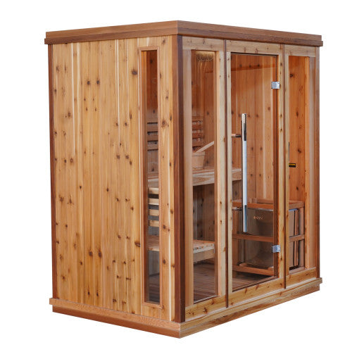 Sunray Hampton 3-Person Indoor Traditional Sauna with 4.5kW Harvia Heater