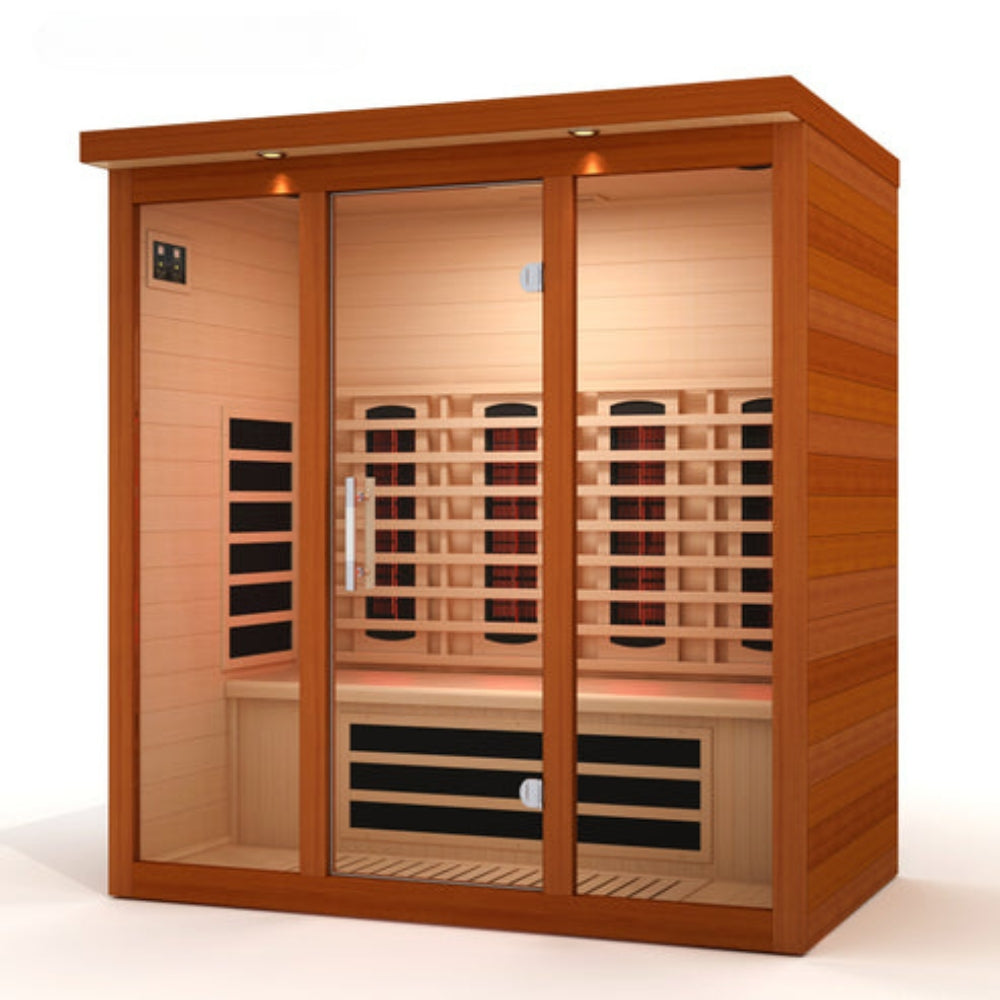 Golden Designs Vila Grande 4-Person Full Spectrum Near Zero EMF FAR Infrared Sauna with Canadian Hemlock