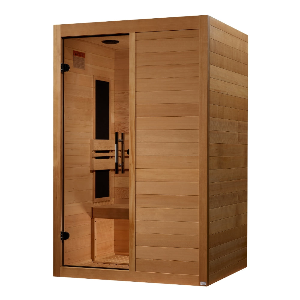 Golden Designs Maxxus S-Line 2-Person Low EMF FAR Infrared Sauna with Canadian Hemlock
