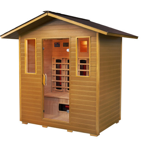 Sunray Cayenne 4-Person Outdoor Sauna with Ceramic Heaters-Sauna-Sunray-Nordica Sauna