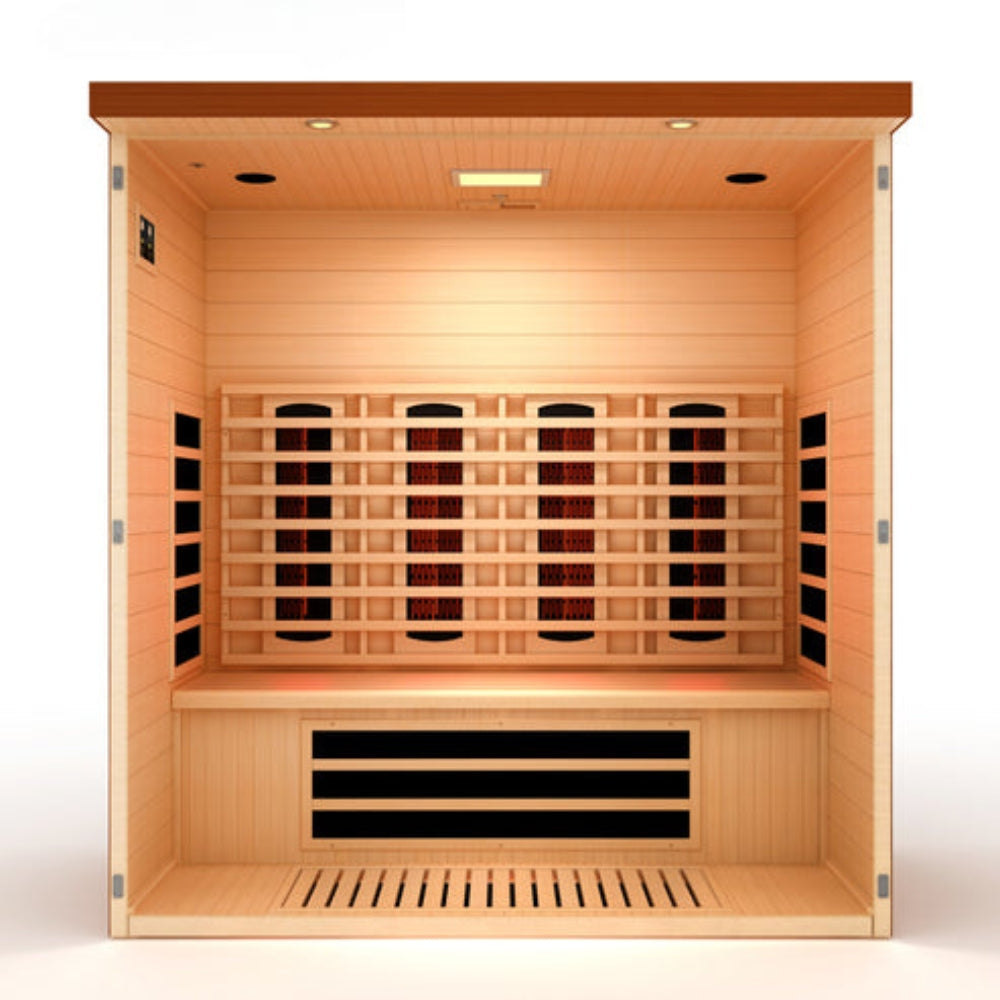 Golden Designs Vila Grande 4-Person Full Spectrum Near Zero EMF FAR Infrared Sauna with Canadian Hemlock