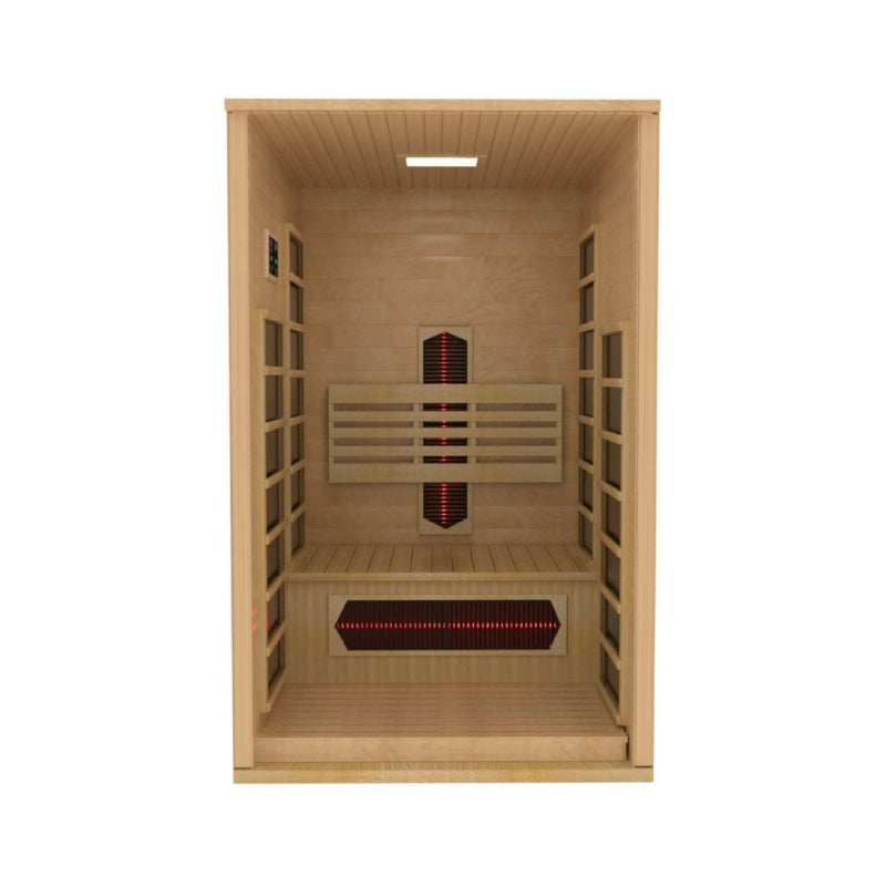 Golden Designs Gracia 1-2 Person Full Spectrum Near Zero EMF Infrared Sauna | DYN-6119-03 FS