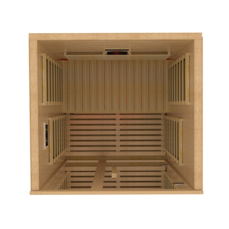 Golden Designs Gracia 1-2 Person Full Spectrum Near Zero EMF Infrared Sauna | DYN-6119-03 FS