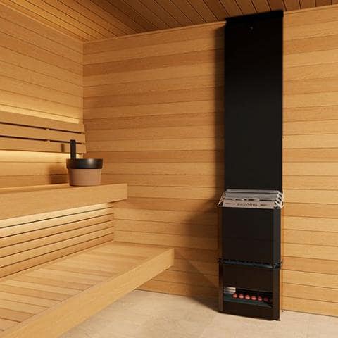 Saunum Air 5 Sauna Heater- Air Series, 4.8kW Sauna Heater w/ Climate Equalizer-Sauna Heater-Saunum-Nordic Black-Nordica Sauna