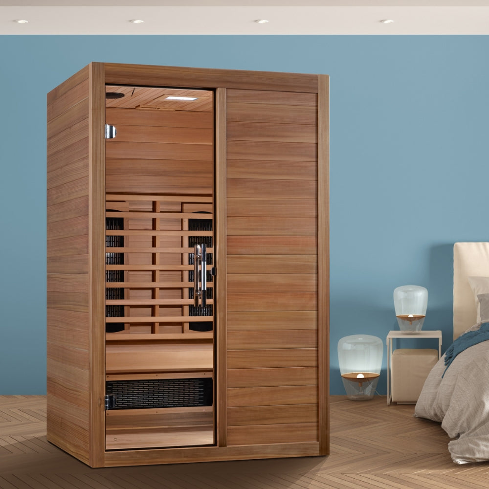 Golden Designs Maxxus S-Line 2-Person Full Spectrum Infrared Sauna with Pacific Cedar