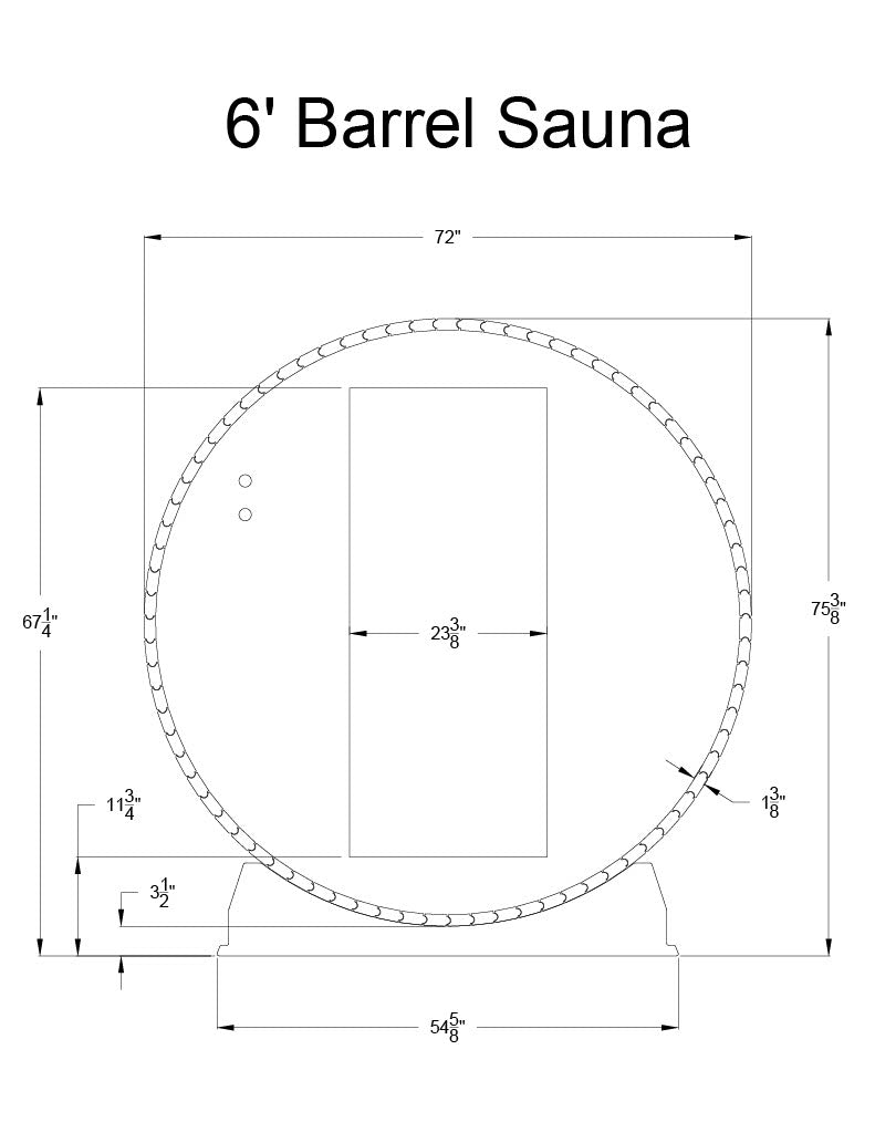 Almost Heaven Watoga 2-4 Person Barrel Sauna-Traditional Saunas-Nordica Sauna