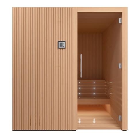 Auroom Libera Wood DIY Sauna Cabin Kit-Sauna-Auroom-Left-Aspen-48" x 71"-Nordica Sauna