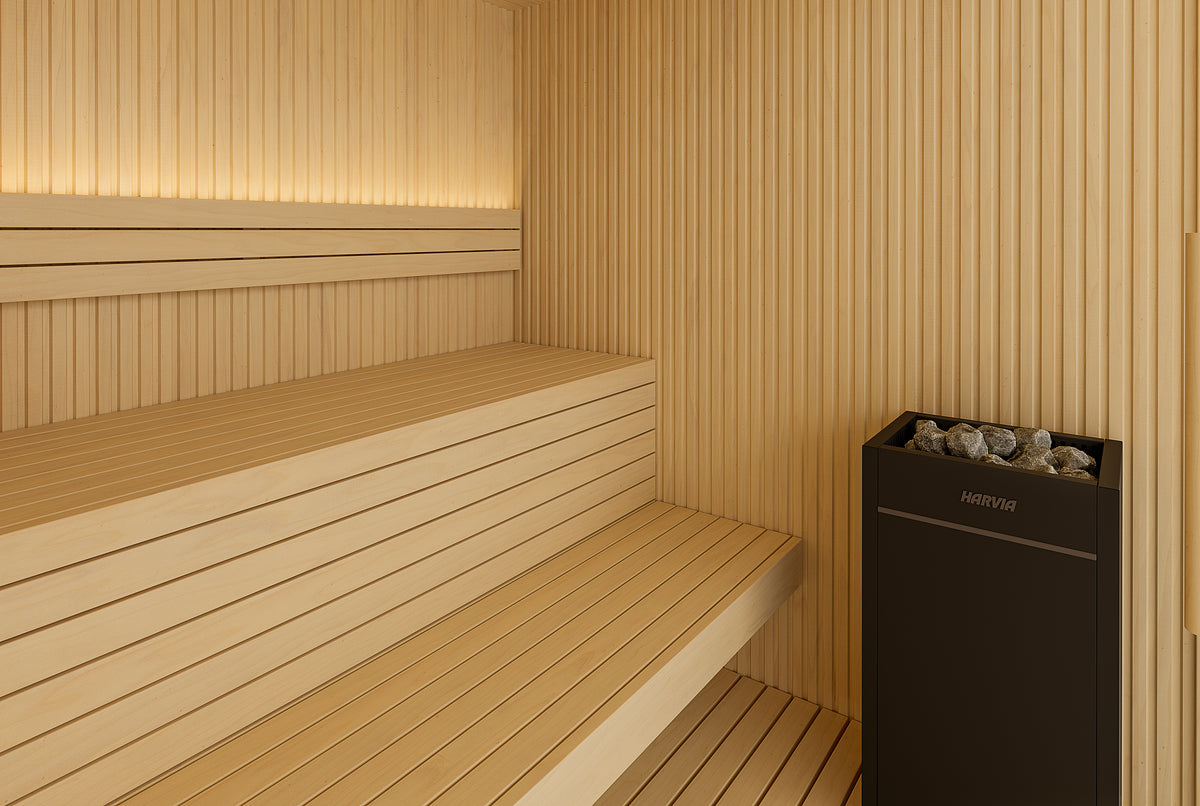 Auroom Libera Glass Aspen -  3 Person Traditional Sauna