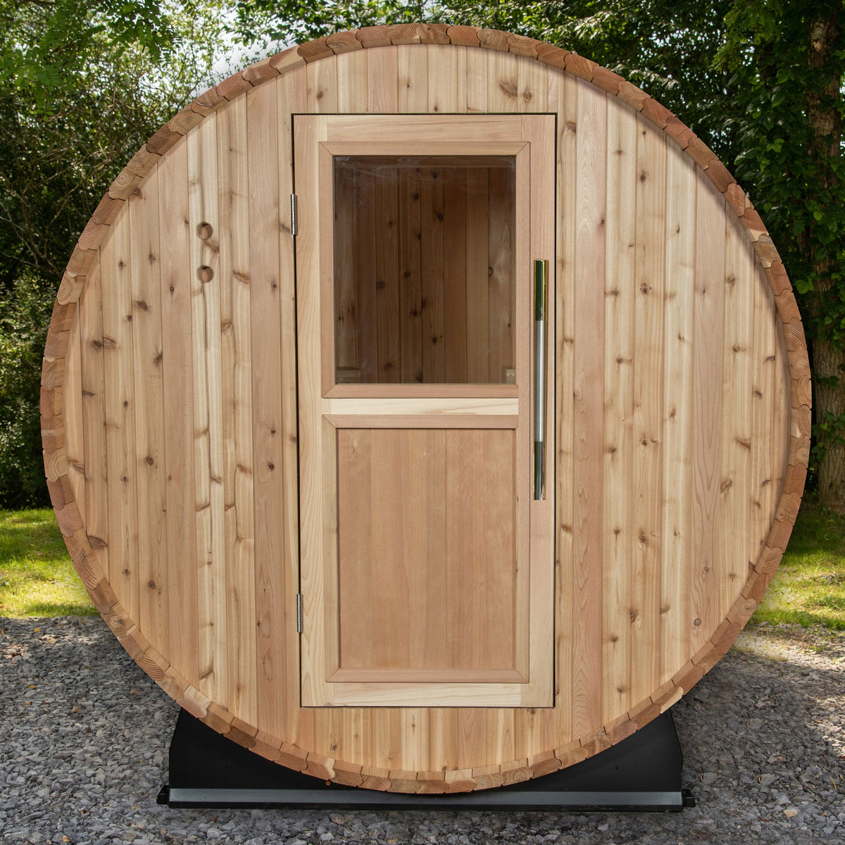 Almost Heaven Watoga 2-4 Person Barrel Sauna-Traditional Saunas-Nordica Sauna