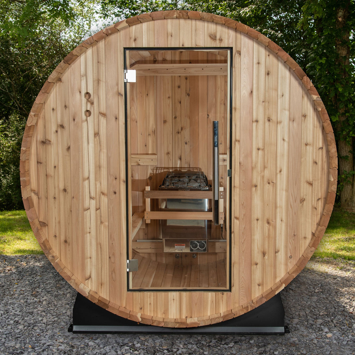 Almost Heaven Watoga 2-4 Person Barrel Sauna-Traditional Saunas-Nordica Sauna