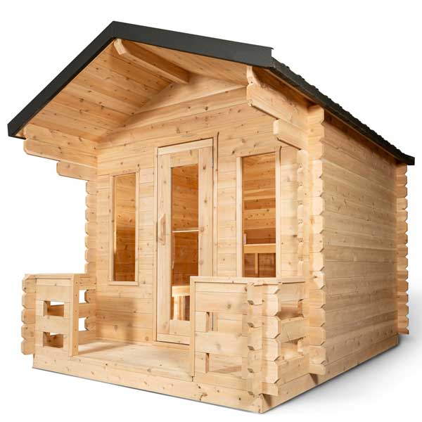 Dundalk CT Georgian Cabin 6 Person Sauna with Porch