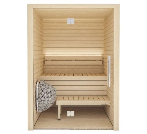 Auroom Cala Traditional Sauna - Glass-Sauna-Auroom-Thermo-Aspen-59" x 59"-Nordica Sauna