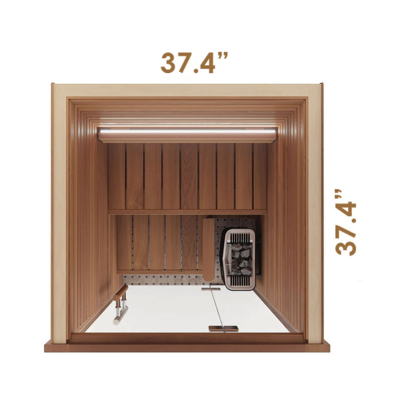 Auroom Cala Glass Mini Sauna (Thermo-Aspen)