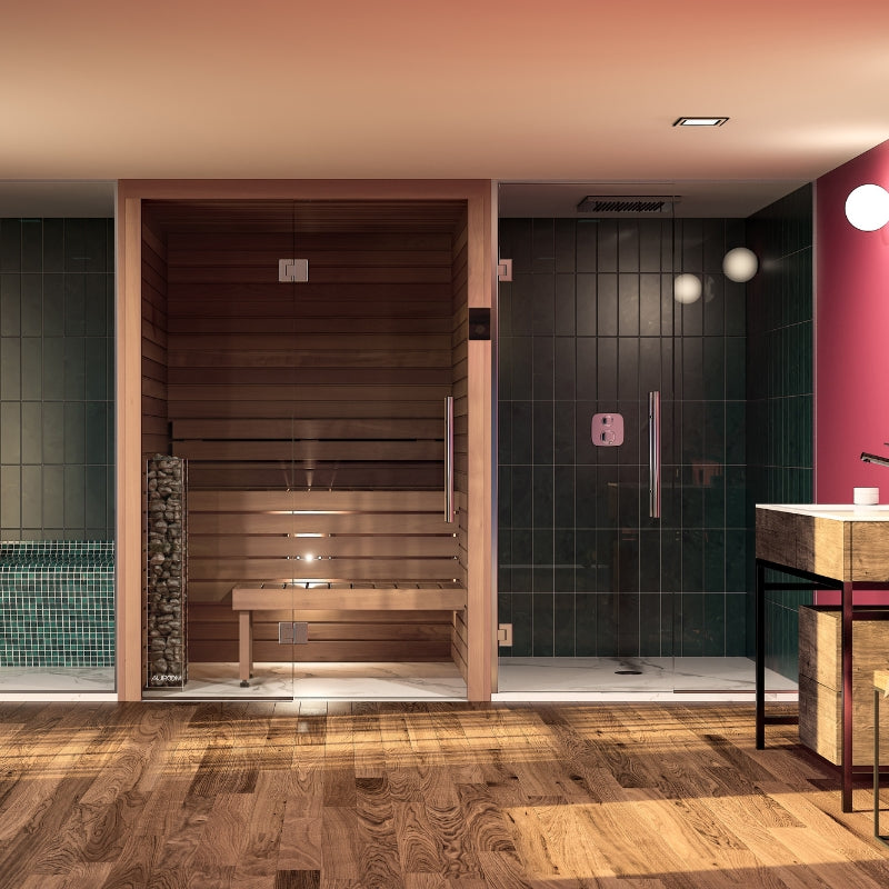 Auroom Cala Traditional Sauna - Glass