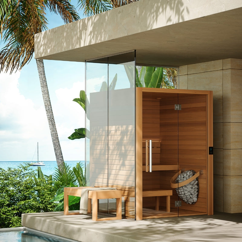 Auroom Cala Traditional Sauna - Glass