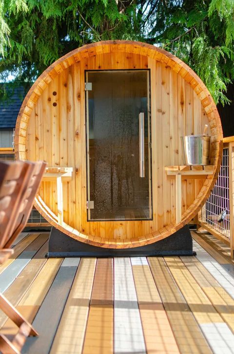 Almost Heaven Essex 4 Person Barrel Sauna-Traditional Saunas-Nordica Sauna