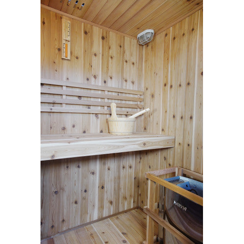 Sunray Hampton 3-Person Indoor Traditional Sauna with 4.5kW Harvia Heater