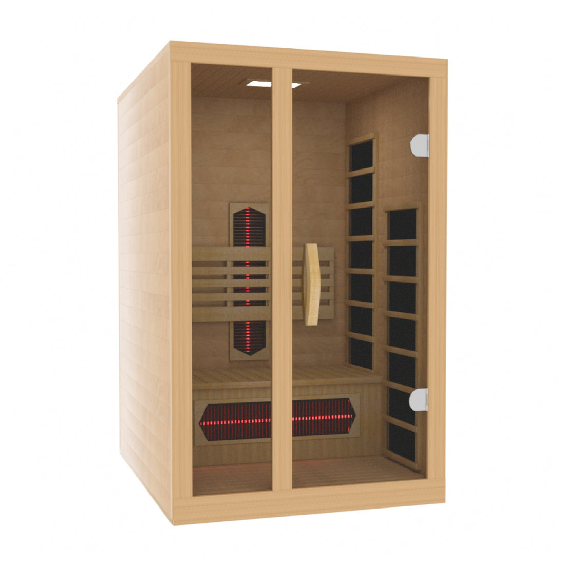 Golden Designs Gracia 1-2 Person Full Spectrum Near Zero EMF FAR Infrared Sauna | DYN-6119-03 FS