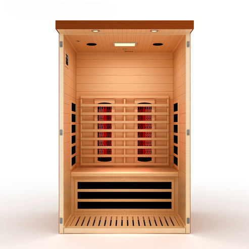Golden Designs Dynamic Llumeneres 2-Person Full Spectrum Near Zero EMF Infrared Sauna