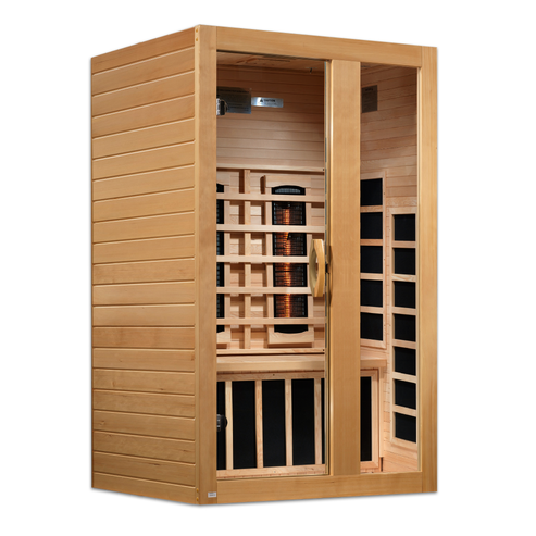 Golden Designs Serena 2-person Full Spectrum Infrared Sauna with Canadian Hemlock
