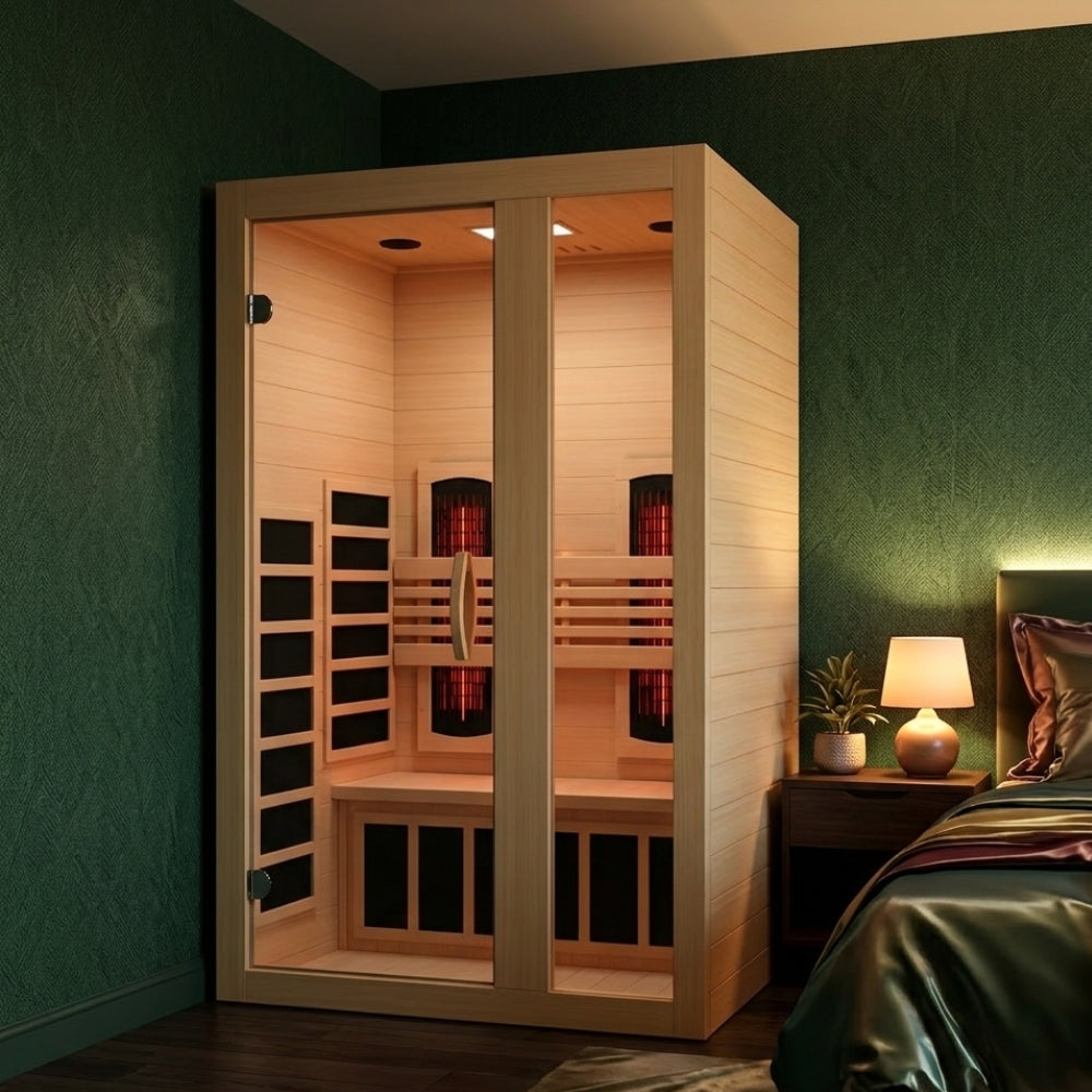 Golden Designs Serena 2-person Full Spectrum Infrared Sauna with Canadian Hemlock
