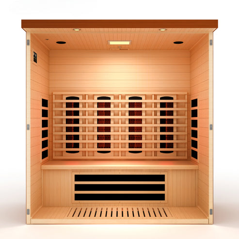Golden Designs Vila Grande 4-Person Full Spectrum Near Zero EMF FAR Infrared Sauna with Canadian Hemlock