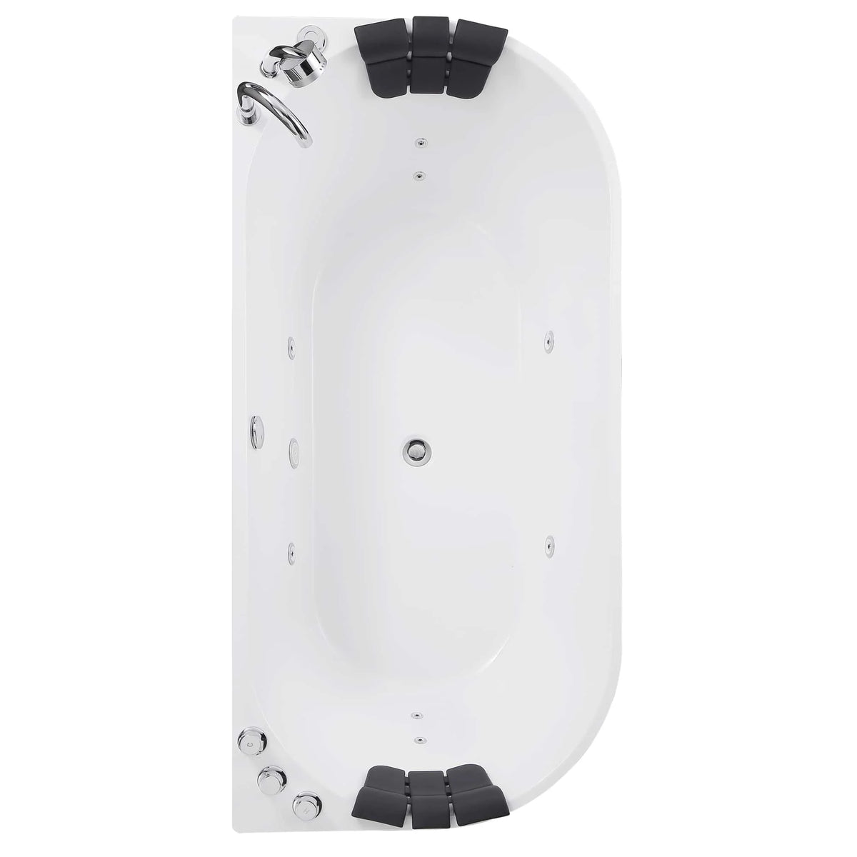 Empava 59 in. Whirlpool Acrylic Alcove Bathtub | EMPV-59AIS06