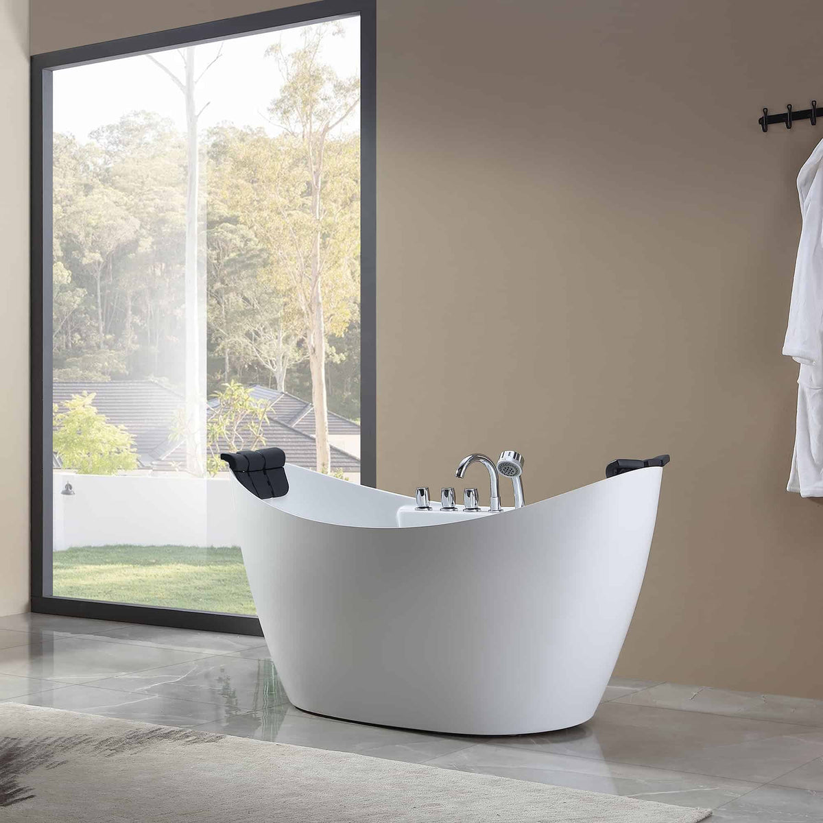 Empava 59 in. Whirlpool Freestanding Acrylic Bathtub | EMPV-59AIS11