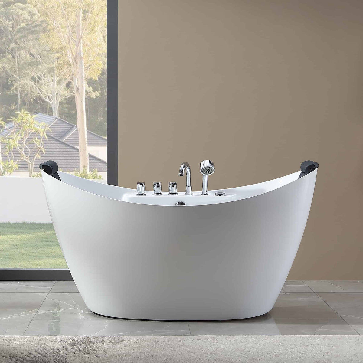 Empava 59 in. Whirlpool Freestanding Acrylic Bathtub | EMPV-59AIS11