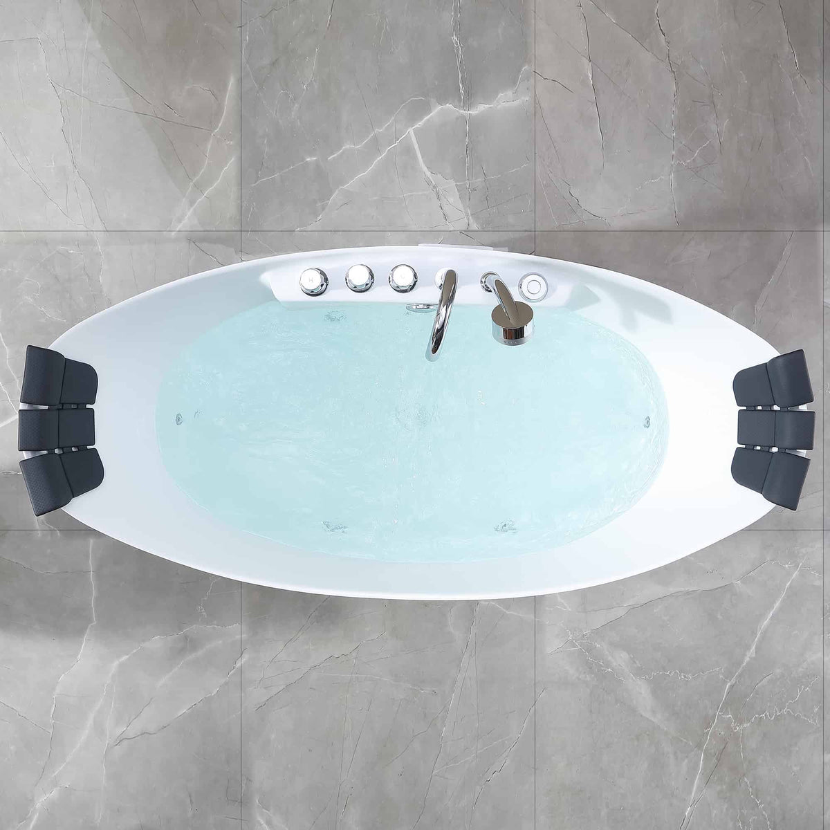 Empava 59 in. Whirlpool Freestanding Acrylic Bathtub | EMPV-59AIS11